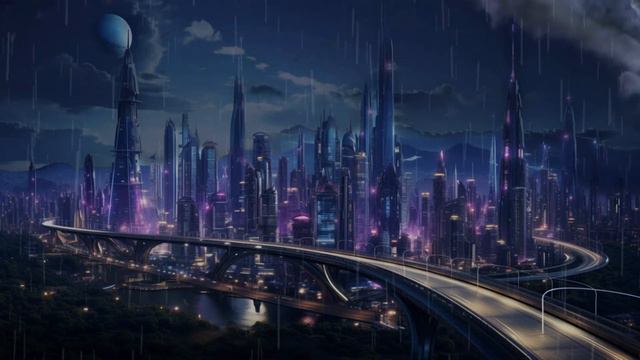 Rain In Future City Live Wallpaper 4k Thunderstorm #livewallpaper #thunderstorm