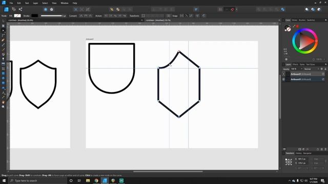 Logo badges out of simple shapes | Affinity Designer Tutorial смотреть онлайн