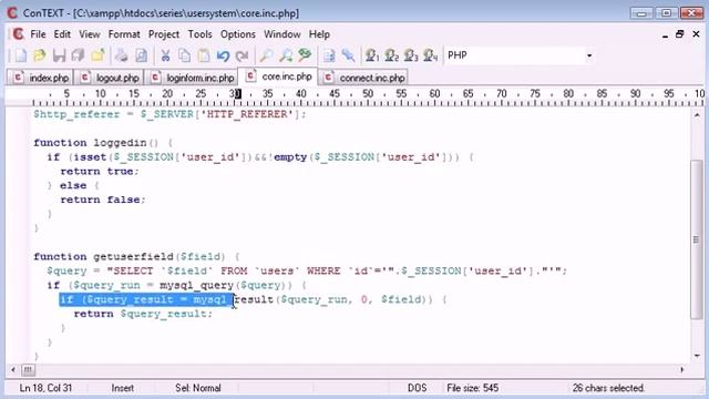 142 Getting User Data Part 2 PHP Tutorials смотреть онлайн