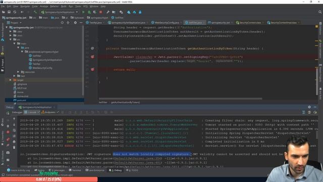 Spring Security - Uwierzytelnienie na podstawie JSON Web Token [Przewodnik JWT cześć 2] смотреть онлайн
