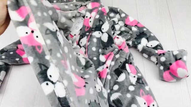 Халат махровый на запах подросток лиса. Код:1097.