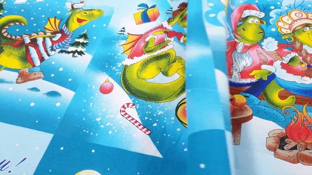 Ткань Вафельное полотно 150 см 160 гр рис  Дракоша