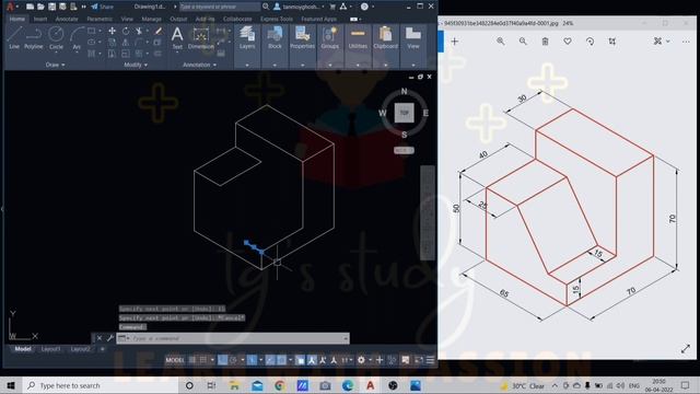 Isometric Drawing in AutoCAD in Bengali ǀǀ Isometric Drawing Practice - 12 ǀǀ tg's study смотреть онлайн