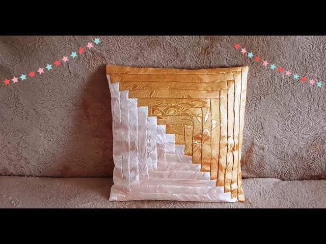 Как сшить наволочку на подушку из полосок ткани смотреть онлайн