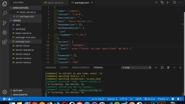 Using nodemon with NodeJS Servers смотреть онлайн