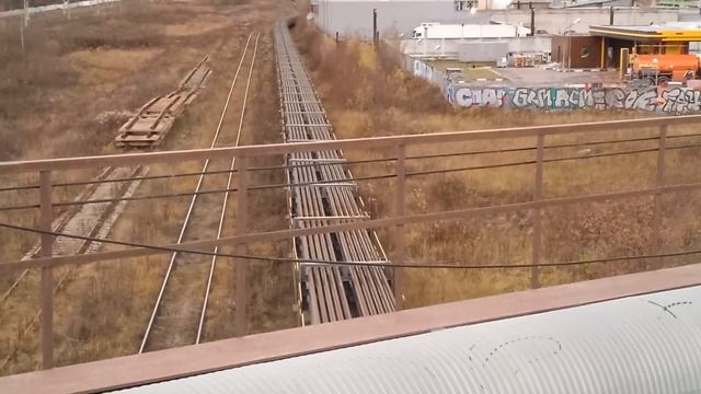 "Три в одном" Сапсан, ЭП2К с Мобильным Диагностическим Комплексом и ТЭМ18ДМ с рельсами. смотреть онлайн