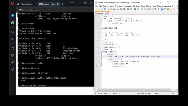 Euler Problem 1 part 2 - Not so simple - Simple Programming in Python смотреть онлайн