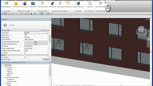 "XYZ Coordinate" app to schedule the Coordinates for Autodesk® Revit® смотреть онлайн