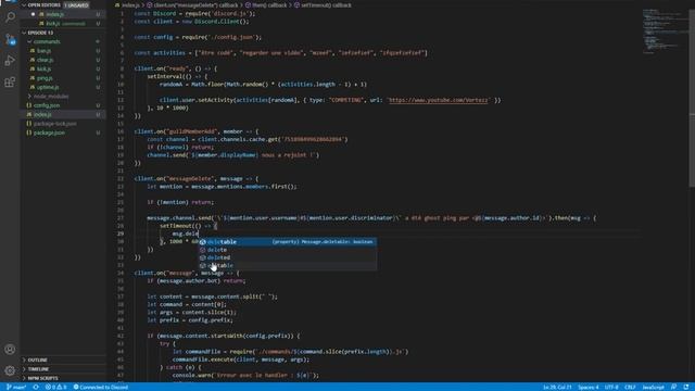 CRÉER UN BOT DISCORD.JS - #13 Anti Ghost Ping смотреть онлайн