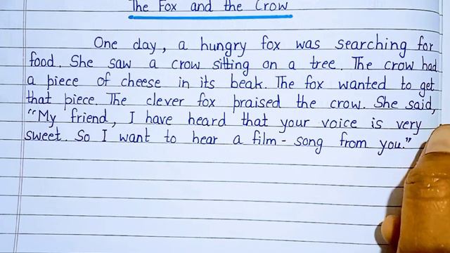 Write a Story on The Fox and The Crow in English || #extension.com смотреть онлайн