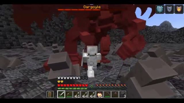 Minecraft Gargoyle Boss Fight ( Model Engine And MythicMobs Boss )