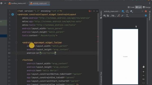 Custom Toolbar or Action Bar in Android Studio using Java | Menu смотреть онлайн
