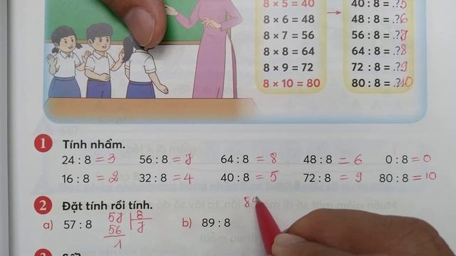 Toán lớp 3 trang 65 - Bài BẢNG CHIA 8 Chân Trời Sáng Tạo смотреть онлайн