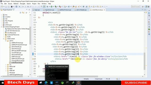 17. Online Shopping project in jsp - Orders Received Page (Eclipse IDE,Tomcat Sever, MySQL Database смотреть онлайн