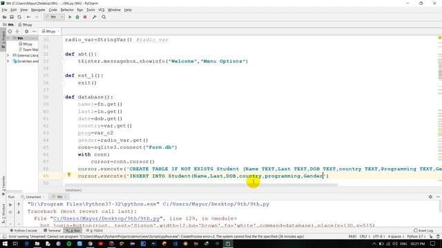 Tkinter Python GUI Tutorial For Beginners - Connect to SQLite Database in смотреть онлайн