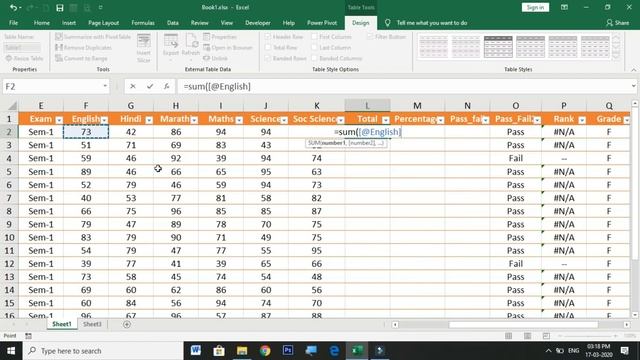 ADVANCE EXCEL 101 | Column Referance Names in Formula- ( Student Database Project 1) P5 смотреть онлайн