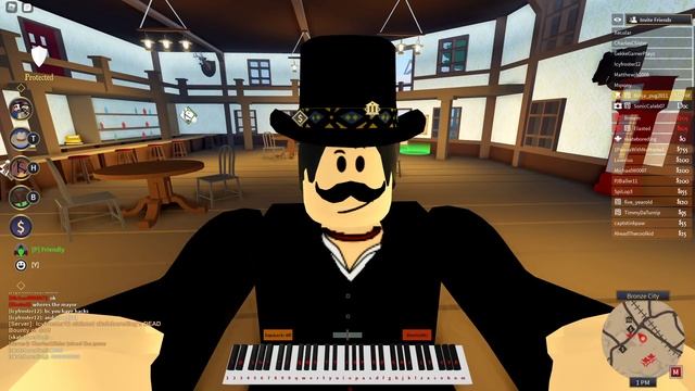 Playing Giorno's Theme (Golden Wind OST: Il vento d'oro) on Piano (Roblox) смотреть онлайн