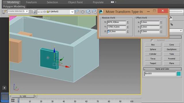 3dmax.перемещение объектов на заданное расстояние смотреть онлайн