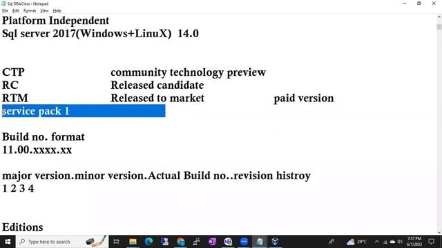 Sql DBA Batch 50 Class 6 Discussion On Sql Server Build Numbers and Editions смотреть онлайн