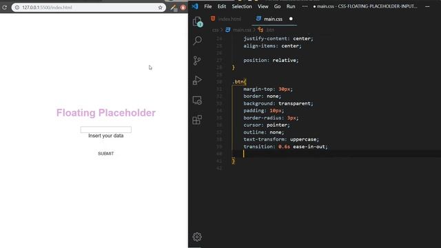 Html, css, Input floating placeholder. смотреть онлайн