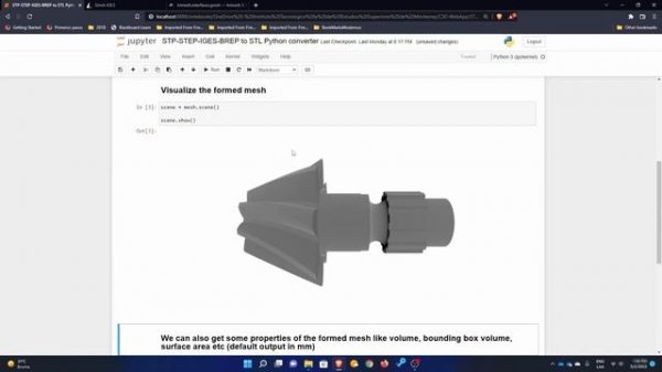 How to convert any STP, STEP, IGS, IGES, BREP 3D model file to a STL mesh with python