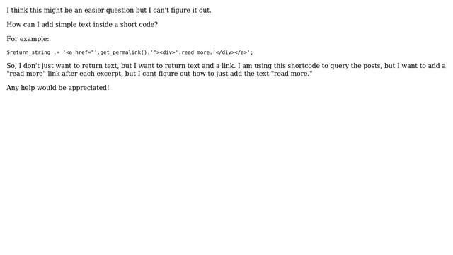 Wordpress: How do I add text in a shortcode? смотреть онлайн
