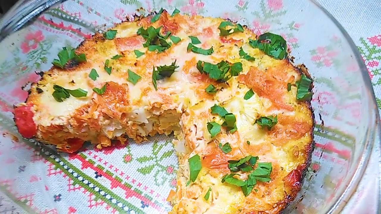 ЗАПЕКАНКА с мясом и цветной капустой. ПП-рецепт. смотреть онлайн