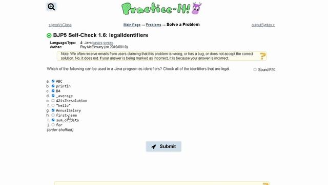 Java Practice-it Introduction to Java Programming | Self-Check 1.6 legalIdentifiers смотреть онлайн