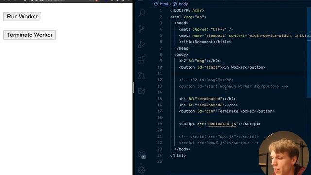 Web Workers API in JavaScript смотреть онлайн