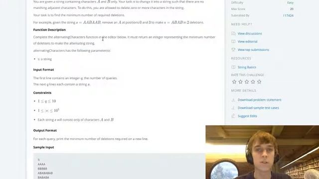 HackerRank Alternating Characters Explained - Java смотреть онлайн