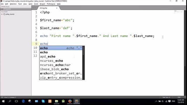 PHP tutorial - 7 String in PHP смотреть онлайн