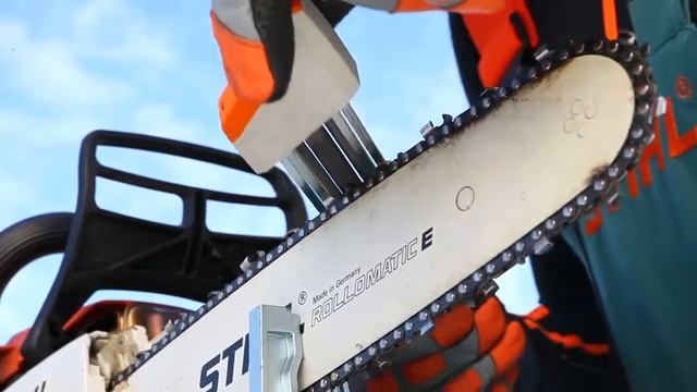 Заточка цепи Stihl в полевых условиях | Обзор Державка для заточки цепей Штиль смотреть онлайн