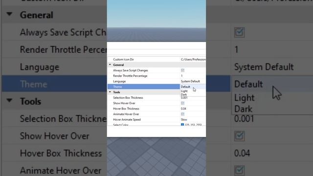 Как поставить тёмную тему в Roblox Studio #32 l Roblox Studio Гайды / Уроки l #shorts смотреть онлайн