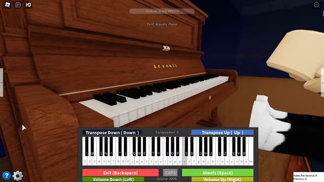 Roblox Piano (Coffee for your head or Death Bed - Powfu) смотреть онлайн