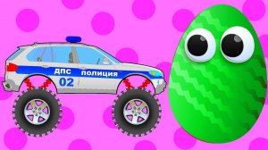 Машинки из Настоящих СЮРПРИЗОВ. Рисуем Пожарную машину и Полицейский Автомобиль. Сборник Рыжий Ёжик