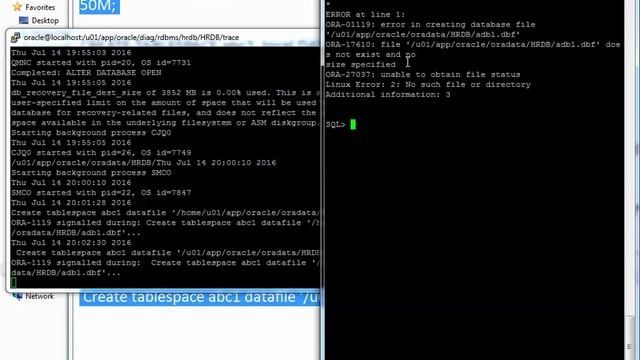 Oracle Tablespace Management Small Demo смотреть онлайн