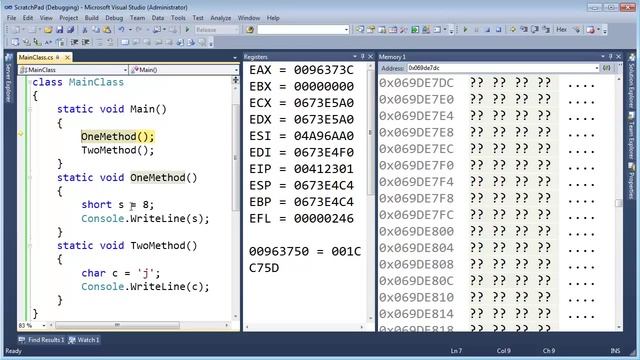 C# Stacks and Variable Memory Sharing смотреть онлайн