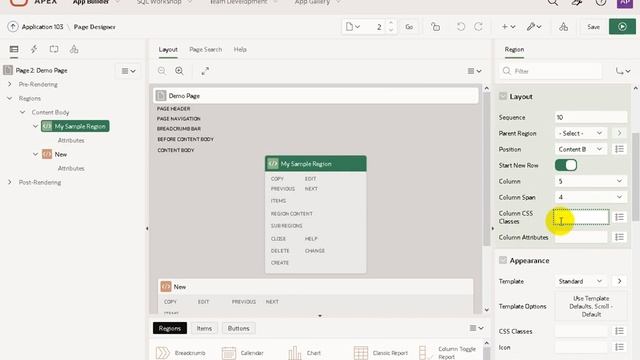 how to create region in oracle apex смотреть онлайн