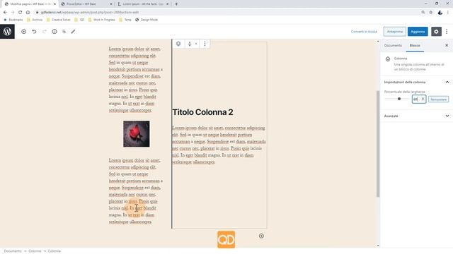 Guida Base a WordPress - Lez.46 Editor Gutenberg / Blocco Colonne смотреть онлайн
