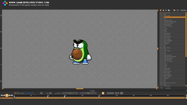Animated avocado game sprite смотреть онлайн