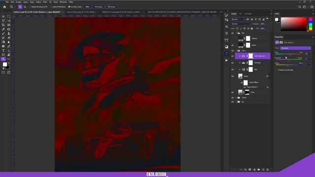 Speed Art F1 - Carlos Sainz | Photoshop смотреть онлайн