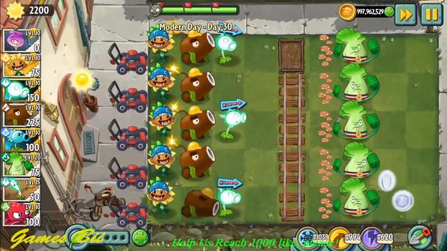 Plants vs Zombies 2 - Cactus and Coconut Cannon vs all Zombies смотреть онлайн