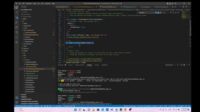 4 . Test Props và Data trong Vue Unit Test смотреть онлайн