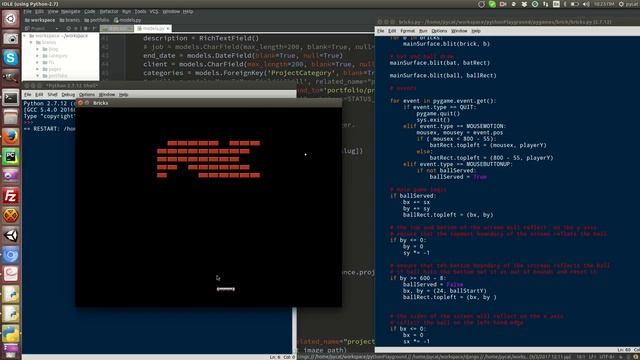 Bricks Game - PyGame Python смотреть онлайн