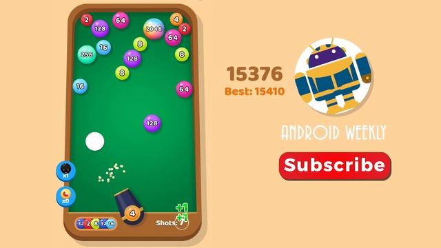 Bubble Merge 2048 (DUEL CAT) | Beat 4096 Bubbles Score = 37332 | Android Game with best Gameplay смотреть онлайн