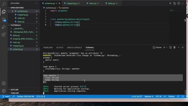 Graphql Complete Tutorial With Python|Learn Graphql With Python|Weather Api Using Graphql|Part:5 смотреть онлайн