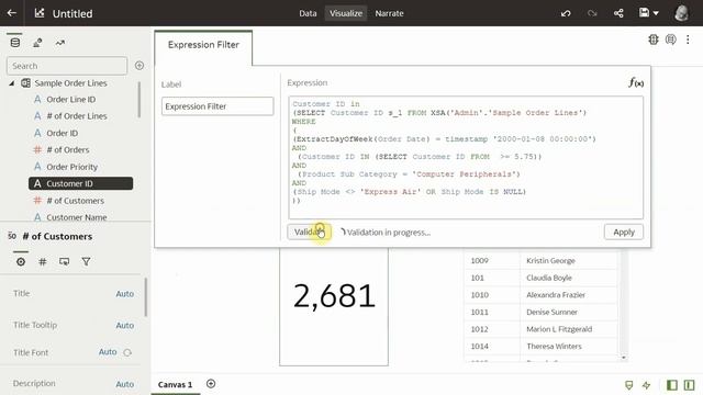 Oracle Analytics : How to Filter a Canvas on Results of Another Viz/Canvas смотреть онлайн