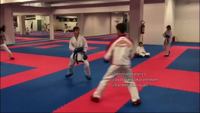 WKF Karate Kumite Distance practice attack, skill and speed ?? смотреть онлайн