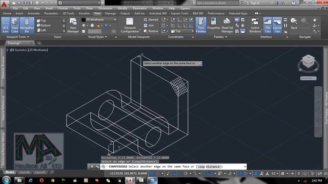 Tutorial AutoCAD - 3.9 MS Rod Bracket смотреть онлайн