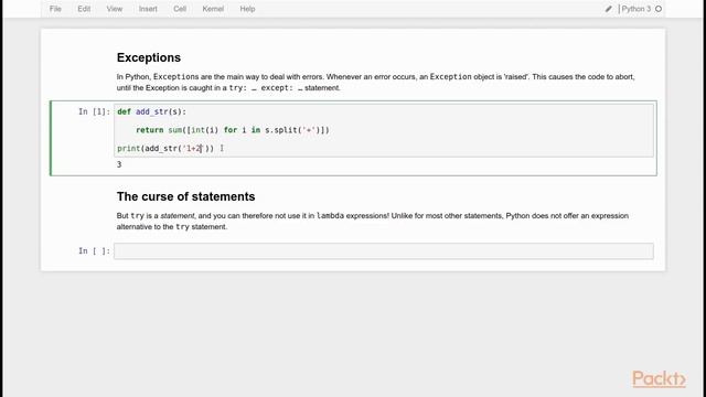 Functional Programming in Python : You Cannot Catch Exceptions in Lambda Expressions | packtpub.com смотреть онлайн